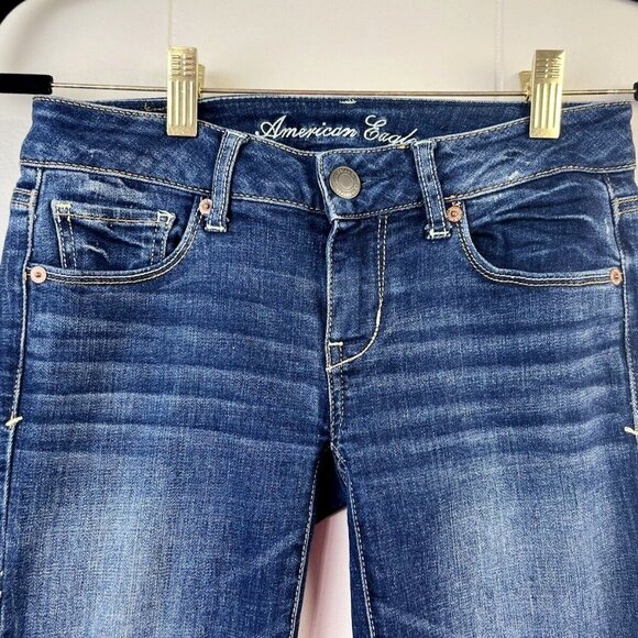 American Eagle Skinny Womens Size 0 Long 27x28) Cotton Blend Stretch Jeans EUC - Picture 3 of 8